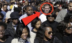 the only white guy in a black crowd